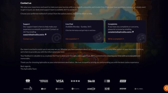 Aphrodite Casino : bonus, tours gratuits et slots français